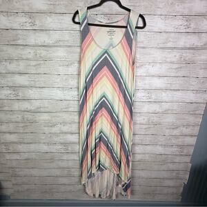 Torrid High Low Striped Sleeveless Maxi Dress Size 1